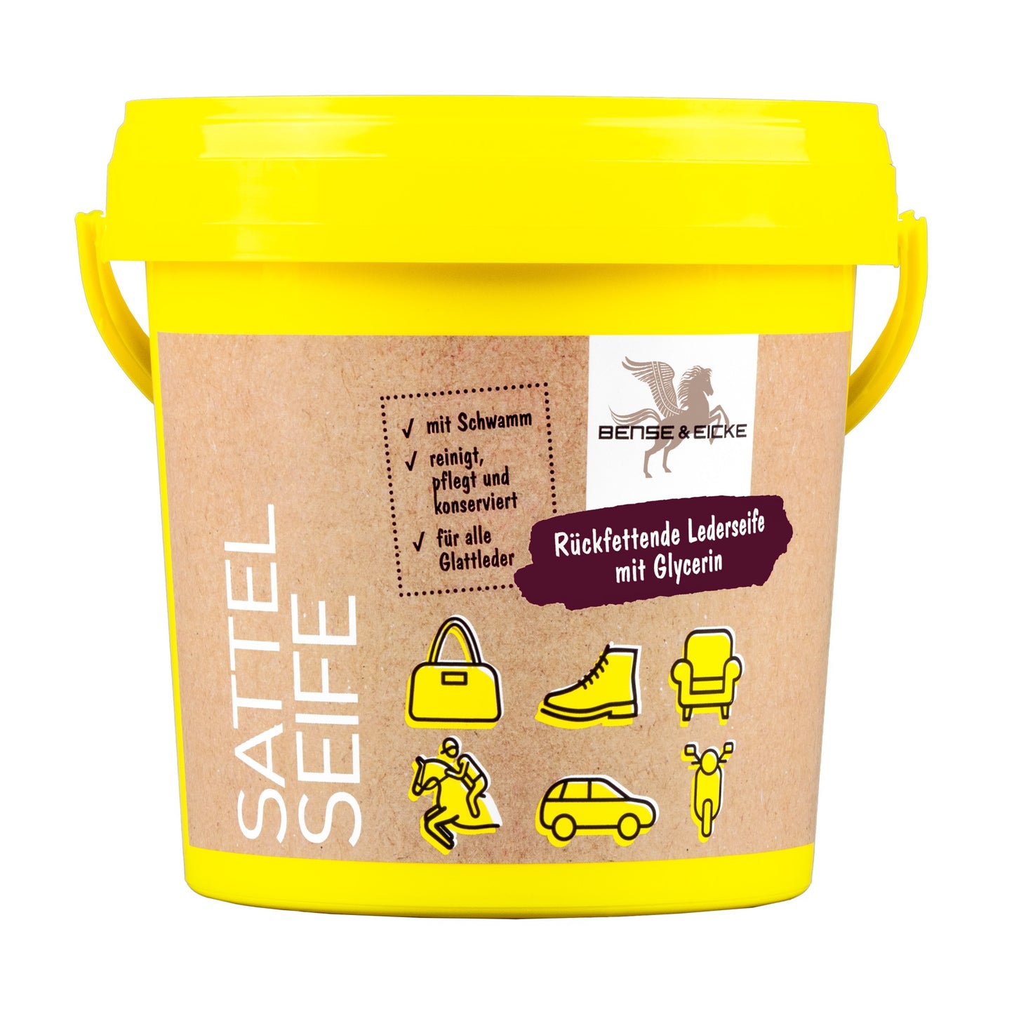 Bense & Eicke Sattelseife mit Schwamm