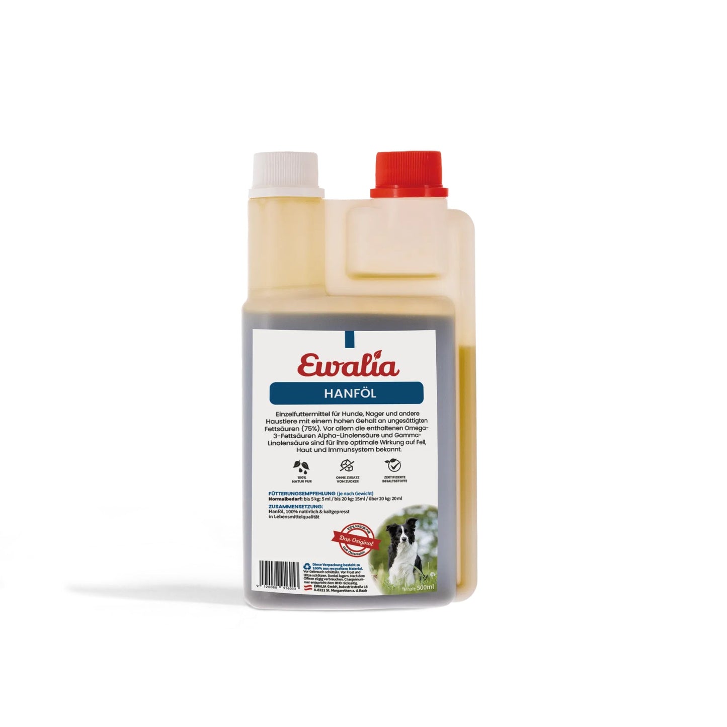 EWALIA Hanföl für Hunde 500ml