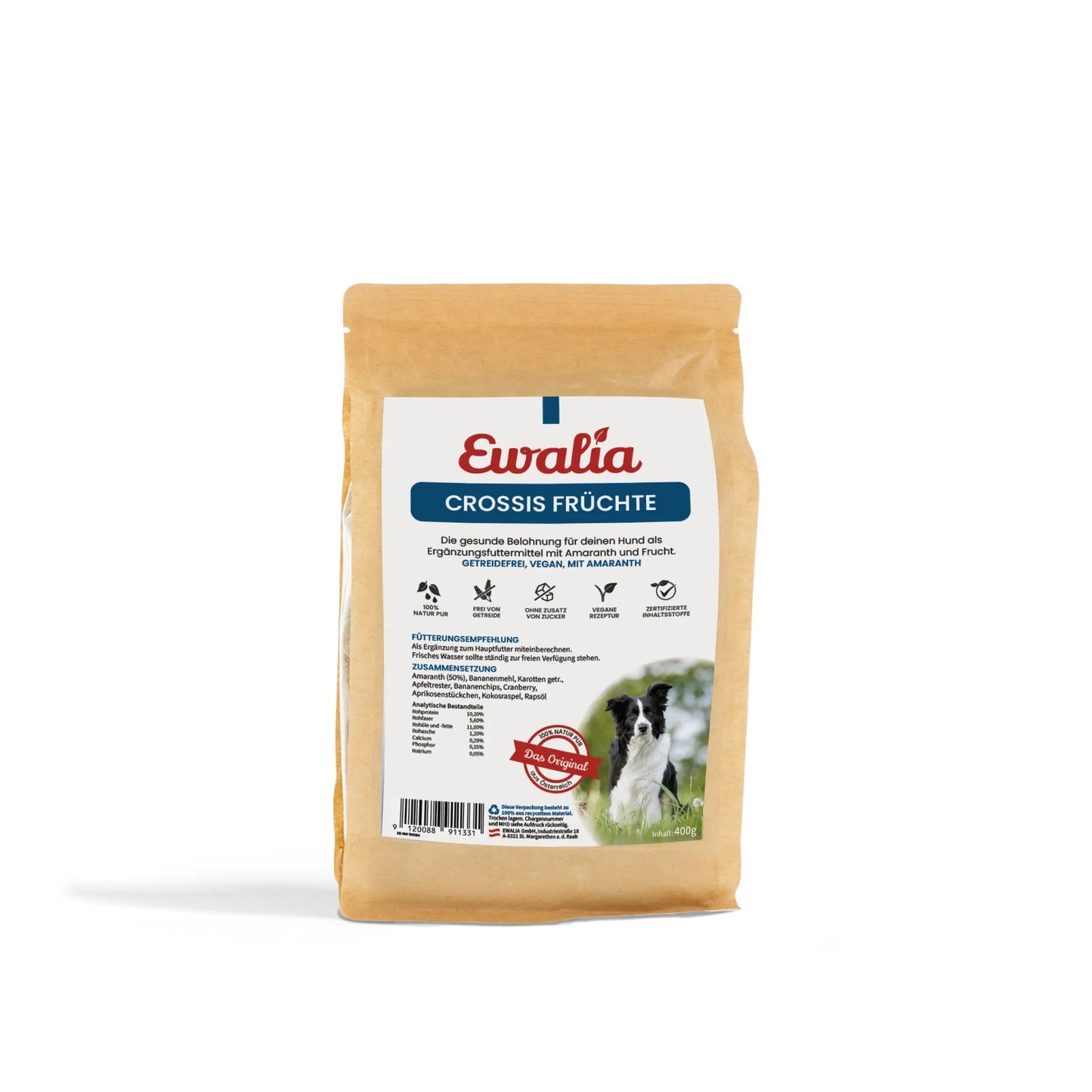 EWALIA Crossis Früchte für Hunde 400g