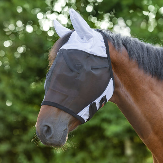 Covalliero Fliegenmaske mit Ohrenschutz SuperFly