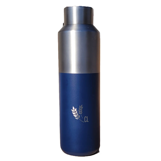 Wasserflasche "Fluid CL" 600ml aus recyceltem Stahl